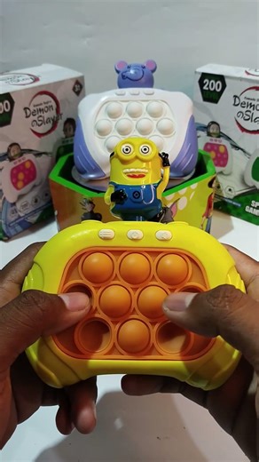 Playing push game minions, pop it elektrik, push game challenge, asmr, #popit #toys