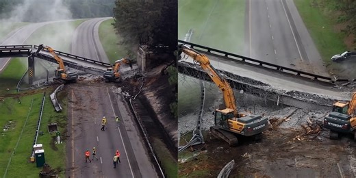 Bridge collapses over highway in South Carolina after fiery tanker crash: See photos here