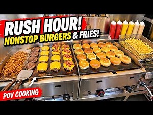 POV: Food Truck Rush Hour 🍟🔥 Nonstop Burgers & Fries