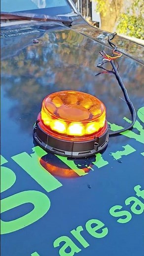 Amber Rotating Beacon Light for emergency vehicles, fire engine, construction trucks, snow plows