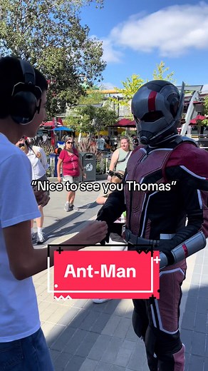 Ant-Man remembered the spot he interacted with Thomas at last time #autism #autismawareness #autismacceptance #asd #specialneeds #disney #disneyparks #disneyland #disneytiktok #disney100 #marvel #antman #fyp #foryoupage