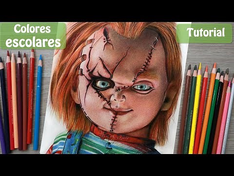 Dibuja a Chucky con colores escolares