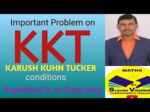 KKT CONDITIONS PROBLEM in Telugu ‪@VATAMBEDUSRAVANKUMAR‬