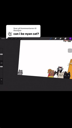 Svarer @theniper kinda hard too draw nyan cat, since i wasnt really going for that style- but i did it!#drawingcats #cat #befirst #too #comment