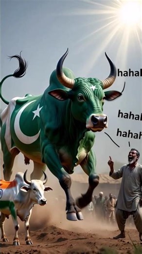 India Bull vs Pakistan Bull Who Is the Real Champion #shorts #ai #bull #viral #cartoon #tatasierra