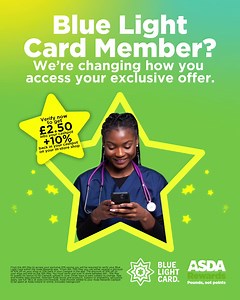Blue Light Card Member? We’re changing how you access your exclusive offer | Asda