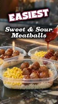 The EASIEST Sweet & Sour Meatballs #recipe #easyrecipe #food #cooking