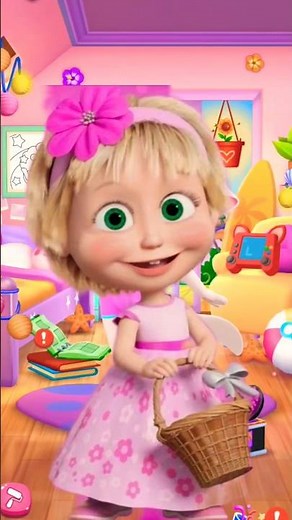 Masha Cosplay and Makeup by My Talking Angela 2 #masha #makeup #mytalkingangela2