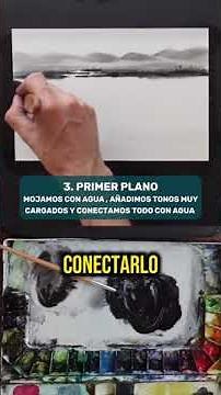 Cómo pintar un paisaje con estos EFECTOS con ACUARELA Paso a Paso