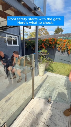 Pool Safety Solutions on Instagram: "Pool safety starts with the gate. Here’s what to check: 1. Self close test Open the gate fully then let it go. It should latch on its own every time. 2. Slam test Don’t tap it shut, let it swing. If it needs a push, it isn’t compliant. 3. Gap check Gaps under or beside the fence must be under 100 mm. Anything wider is a danger. 4. Hinge check Make sure hinge caps are on and tight. Loose hinges stop gates from closing. 5. Latch height The latch must be at leas