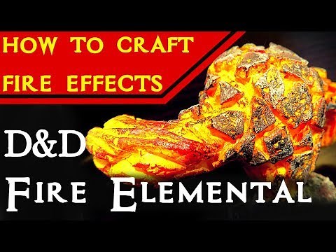 Fire Elemental Miniature for D&D - Crafting & Painting Fire Effects