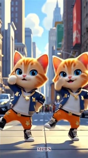 Best breakdancing of two cute cats #cat #funny #dance #catdance