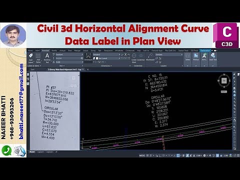 Civil 3d Horizontal Alignment Curve Data Label in Plan View