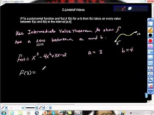 Use Intermediate Value Theorem to Prove a Zero Between a and b