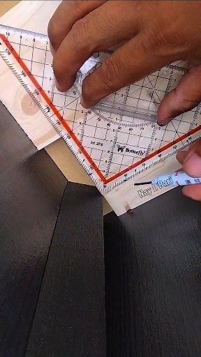 How to measure the angle of wood correctly #Woodworking #Creative #Diy #Tips #Carpenter | Nay L Pari