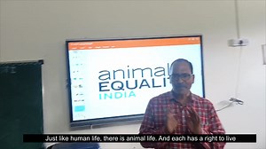 23 reactions | A teacher from Mahatma Phule High School, Pune shares his thoughts with students after attending our presentation. | Animal Equality India | Facebook