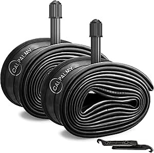 CALPALMY (2-Pack) 700c Bike Tubes, 700 x 35/43c Road Bike Inner Tubes Schrader Valve and Prseta Valve, Compatible with 700x35C 700x36C 700x37C 700x38C 700x40C 700x42C 700x41C 700x43C Tire Tubes