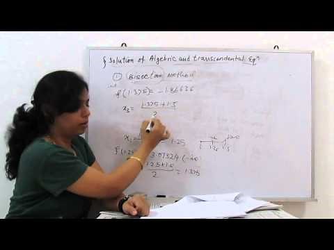 Solution of algebraic and transcendental equations - Part 1