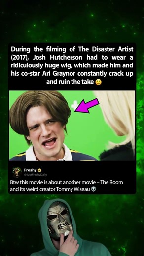 Josh Hutcherson's bad hair day in The Disaster Artist (2017)