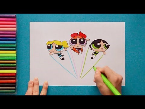 How to draw The Powerpuff Girls