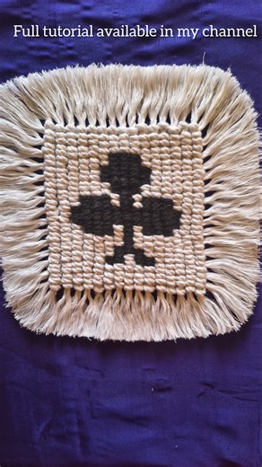 Diy Macrame Square coaster tutorial ♣️ Playing cards pattern|Easy steps for beginners#macramecoaster