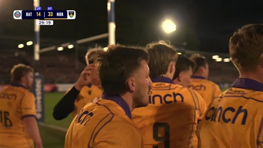 It's a FIFTH try for @SaintsRugby in what has been a dominant opening half of rugby 😱Ollie Sleightholme is the latest to go over after powering through the Bath Rugby defence 🛁#InvestecChampionsCup