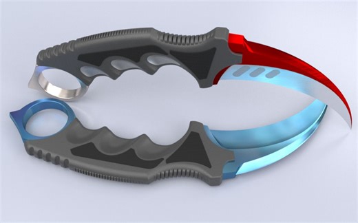 【Solidworks】CSGO爪子刀建模
