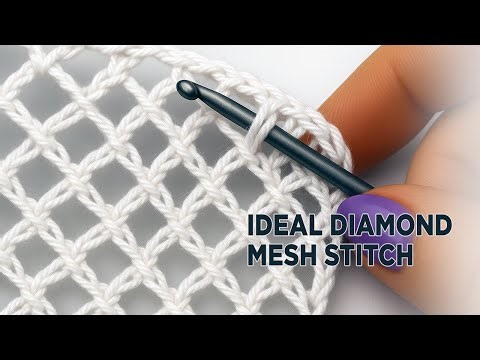 The Secret to PERFECT Diamond Mesh Stitch Crochet (No Blocking Needed)