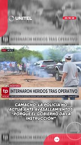 61K views · 1.3K reactions | Tras el vi0lento avasallamiento del predio Patujú en el municipio cruceño de Montero, el gobernador de Santa Cruz, Luis Fernando Camacho, responsabilizó directamente al Gobierno nacional por la falta de acción policial ante estos hechos. #Unitel #UnitelDigital #Política #LuisFernandoCamacho | UNITEL | Facebook