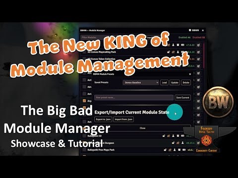 The New KING of #FoundryVTT Module Management: The Big Bad Module Manager