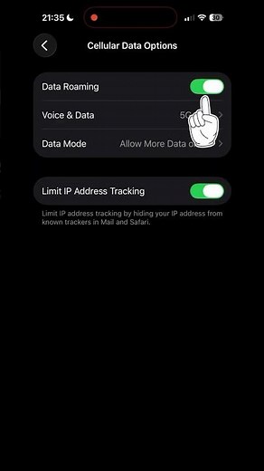 How to turn off Roaming on iphone
