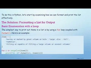 How to Print Items in a List with Elegant Formatting in Python