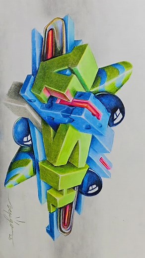 Un compa calló en un Barranco. VISH GRAFFITI 3D DIBUJO por ZepGo #graffitiart #zepgo #3dlettering #graffiti3d #dibujo #graffiti | Zeph Gómez ZepGo