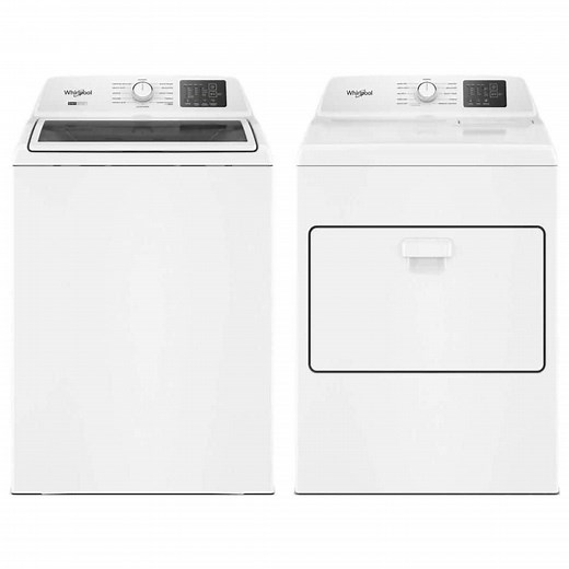 Whirlpool 4.3 cu. ft. White Top Load Washer with Agitator and 7.0 cu. ft. Dryer Set - The Home Depot
