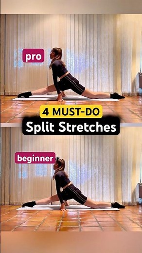 4 Split Stretches You NEED for Your Split - Beginner to Pro🔥 #flexibility #splits #shorts #yoga