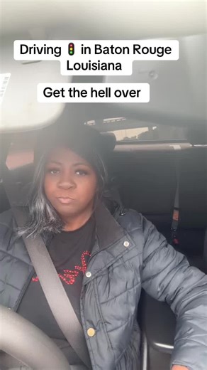 get the hell over when cars are merging onto the interstate have common decency and get over driving in Baton Rouge, Louisiana