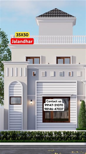 3d front elevation jalandhar #architect #2bhkhousedesign #frontelevation #construction