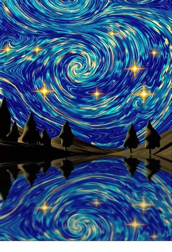 Living Night of Swirling Color #StarryNight #surrealart #vangoghstyle #livingsky #CinematicArt