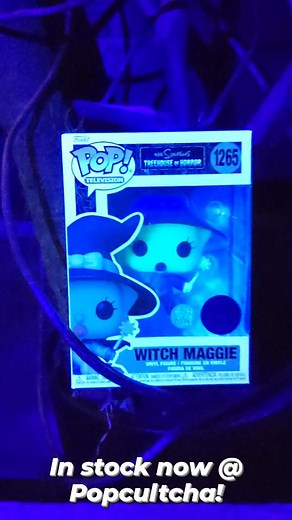 From The Simpsons - Treehouse of Terror comes the Maggie Simpson as Witch Glow in the Dark Pop! Vinyl Figure. Fly her into your Funko collection today, IN STOCK & SHIPPING NOW here: bit.ly/Simpsons-Maggie-Witch | Popcultcha