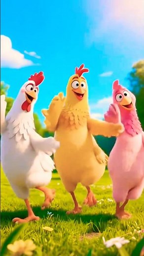 "Dancing Chickens Show Their Moves! #chikendance #shortvideo #3danimation #youtubeshorts #foryou