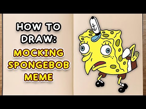 SPONGEBOB MEME DRAWING! (easy step by step tutorial)