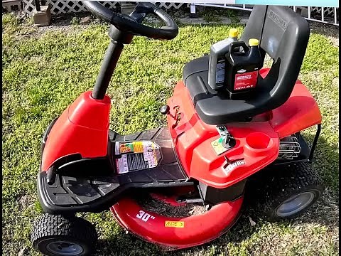 How to change the oil in the Craftsman R 110 Rinding lawnmower