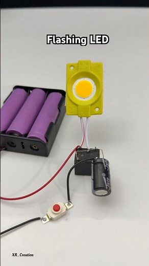 Flashing LED Light with 12volt Relay #circuit #experiment #dc #youtubeshorts #dcmotor #shorts #toys