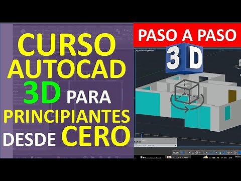Curso AutoCAD 3D para Principiantes desde Cero - Dibujar el Plano en 3D de una Casa paso a paso