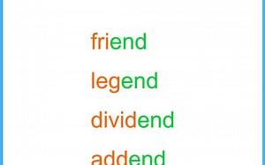 词根词缀速记法背英语单词：后缀 -end