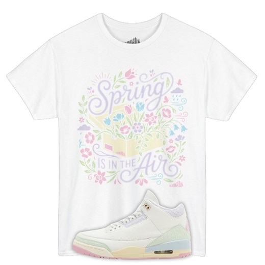 Spring Tee Shirt to Match Air Jordan 3 Spring is in the Air, White Shirt Unisex, Easter Tshirt - Etsy