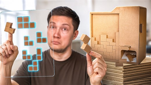 Turning gaming frustration into fun: DIY cardboard Tetris challenge!