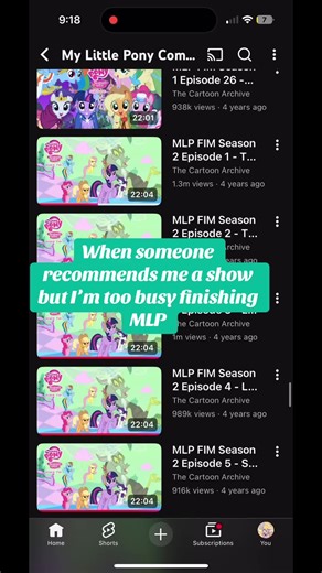 I’ve watched all shown but sometimes i missclick on them and it puts the red like back at the start 💔 I’ve watched it all trust #mlp #mylittlepony #mlpg4 #mylittleponyg4