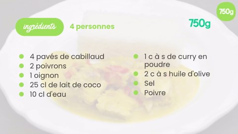 Mijoté de poisson au curry et lait de coco