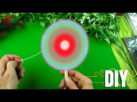 How to make a fan with ice cream sticks without dc motor and battery | How to make a toy fan rainbow